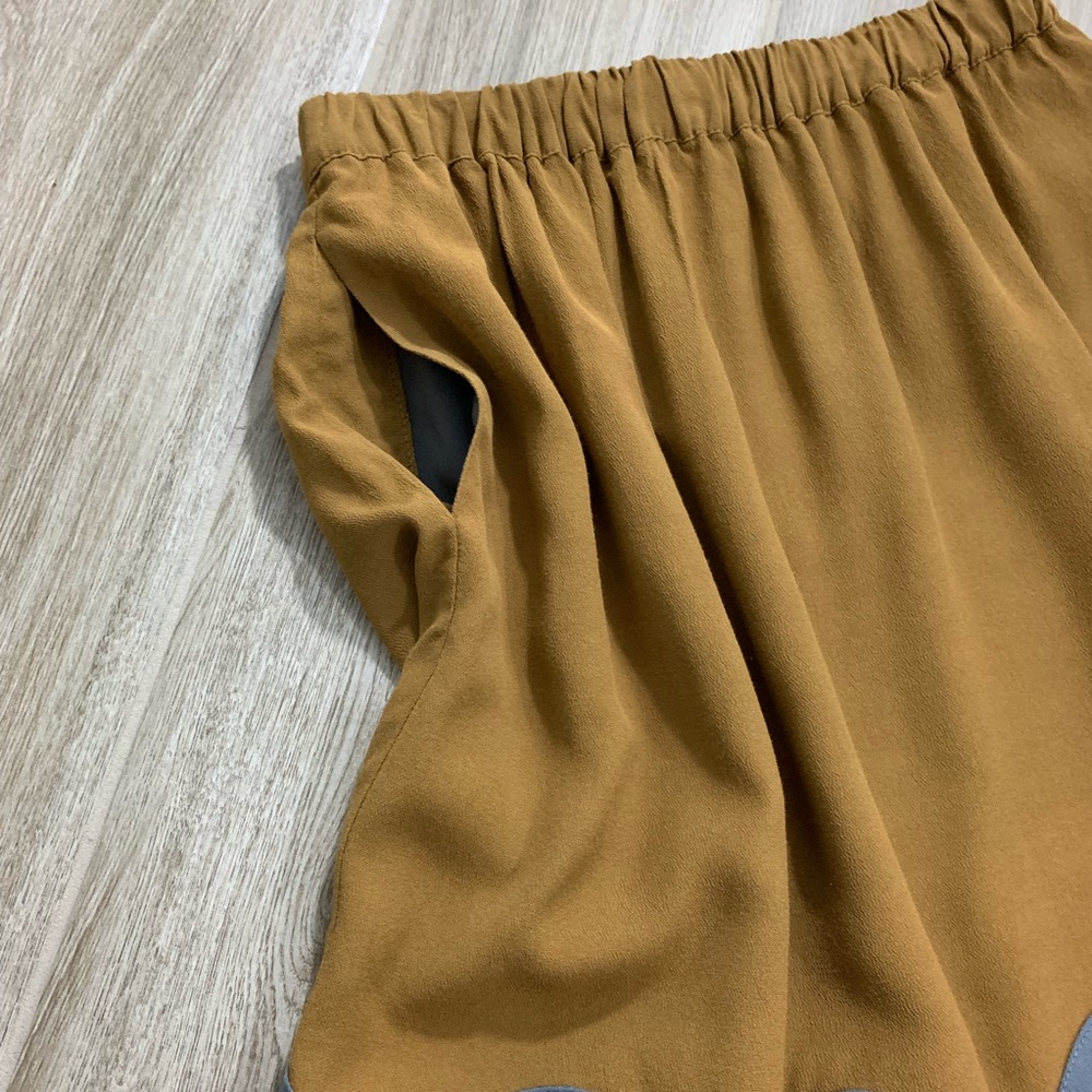 Fossil Stella Gray & Copper Scalloped Skirt Sz Sm - Picture 2 of 6